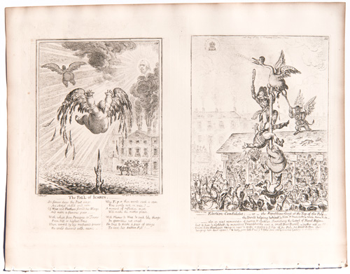 original James Gillray etchings John Bull Offering Little Boney Fair Play

The State Waggoner and John Bull; or, the Waggon Too Much for the Donkeys